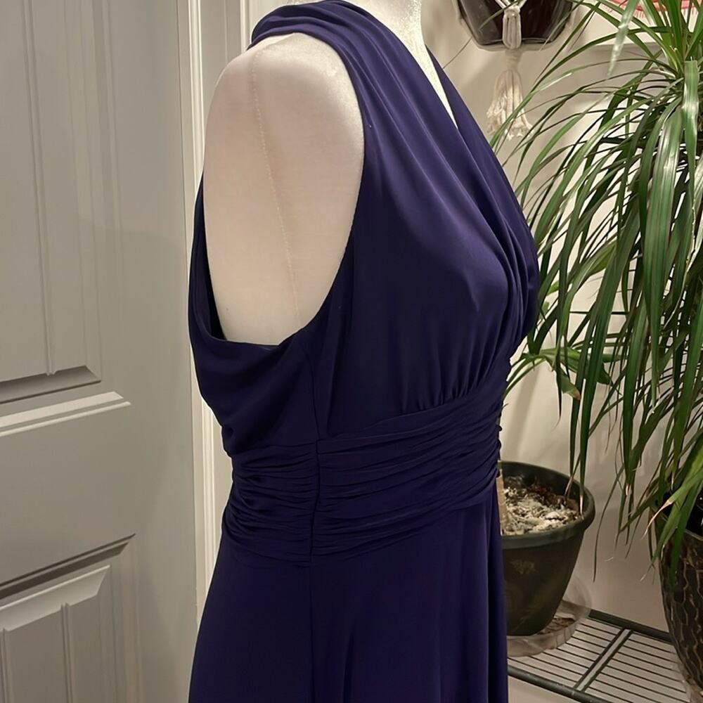 Evan Picone Purple Marilyn Monroe Greek Style Dress Size 12 - Picture 6 of 7